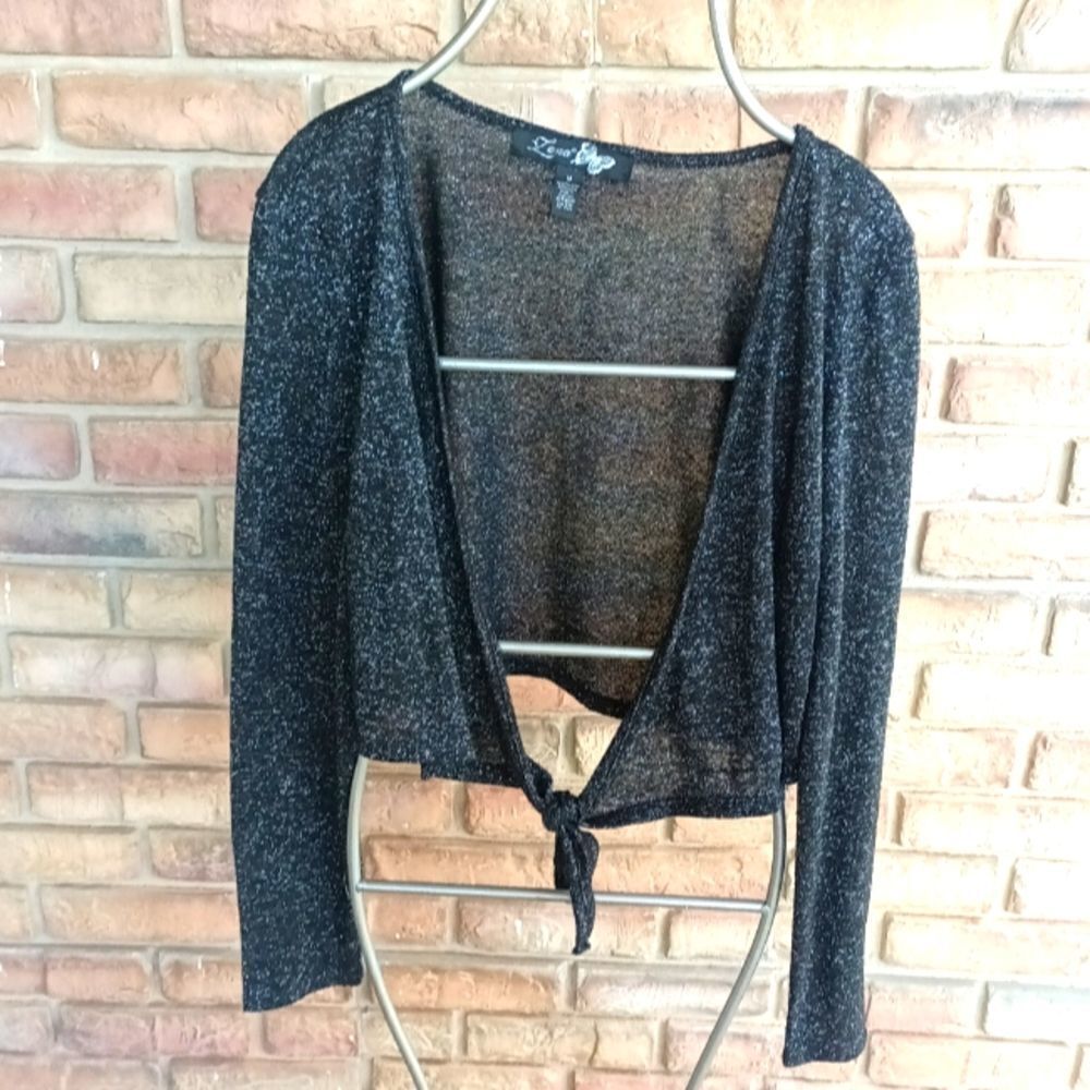 Lena sparkly, front tie top